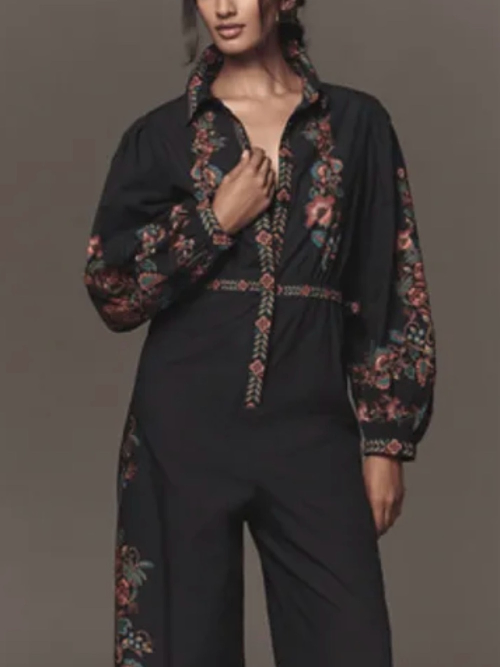 Farm Rio x Anthropologie Poplin Printed Shirting Jumpsuit - Medium - Picture 12 of 15